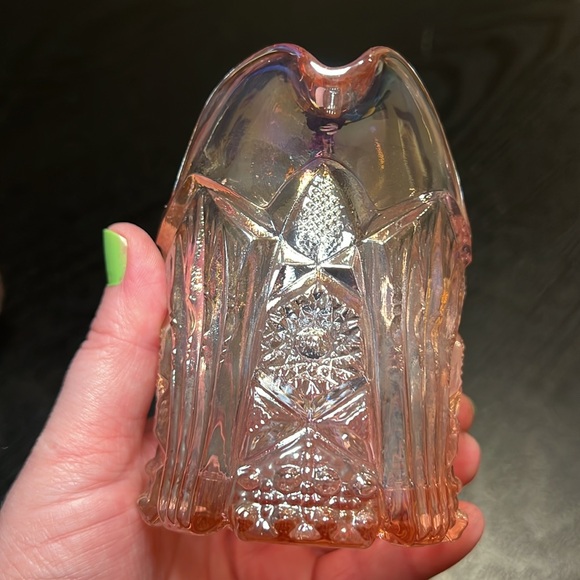 Vintage Imperial Glass Pink Iridescent Creamer & Sugar Bowl Set - Picture 14 of 17